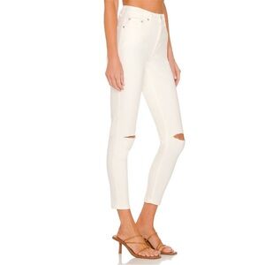 superdown Mandy Slit Knee Jean in Off White NWT Size 29